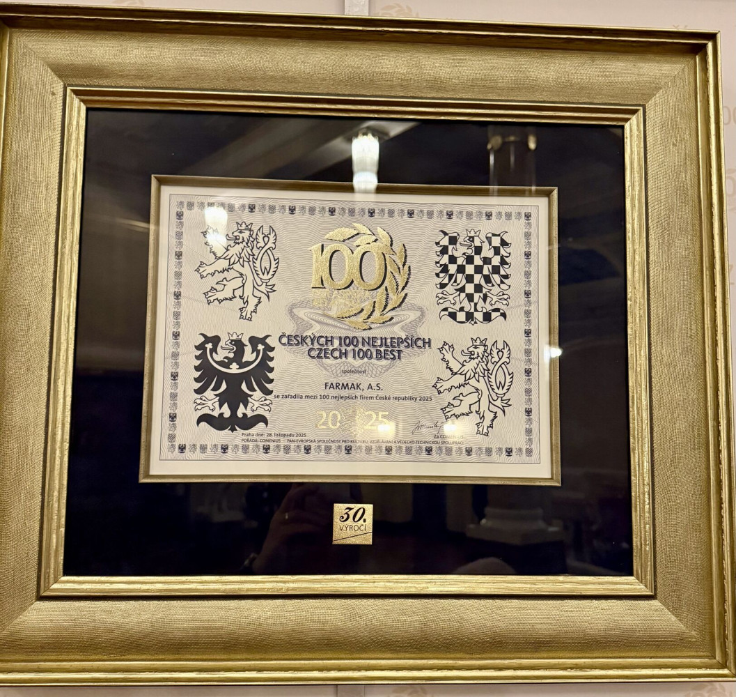 FARMAK získal významné ocenění! Patří mezi 100 nejlepších